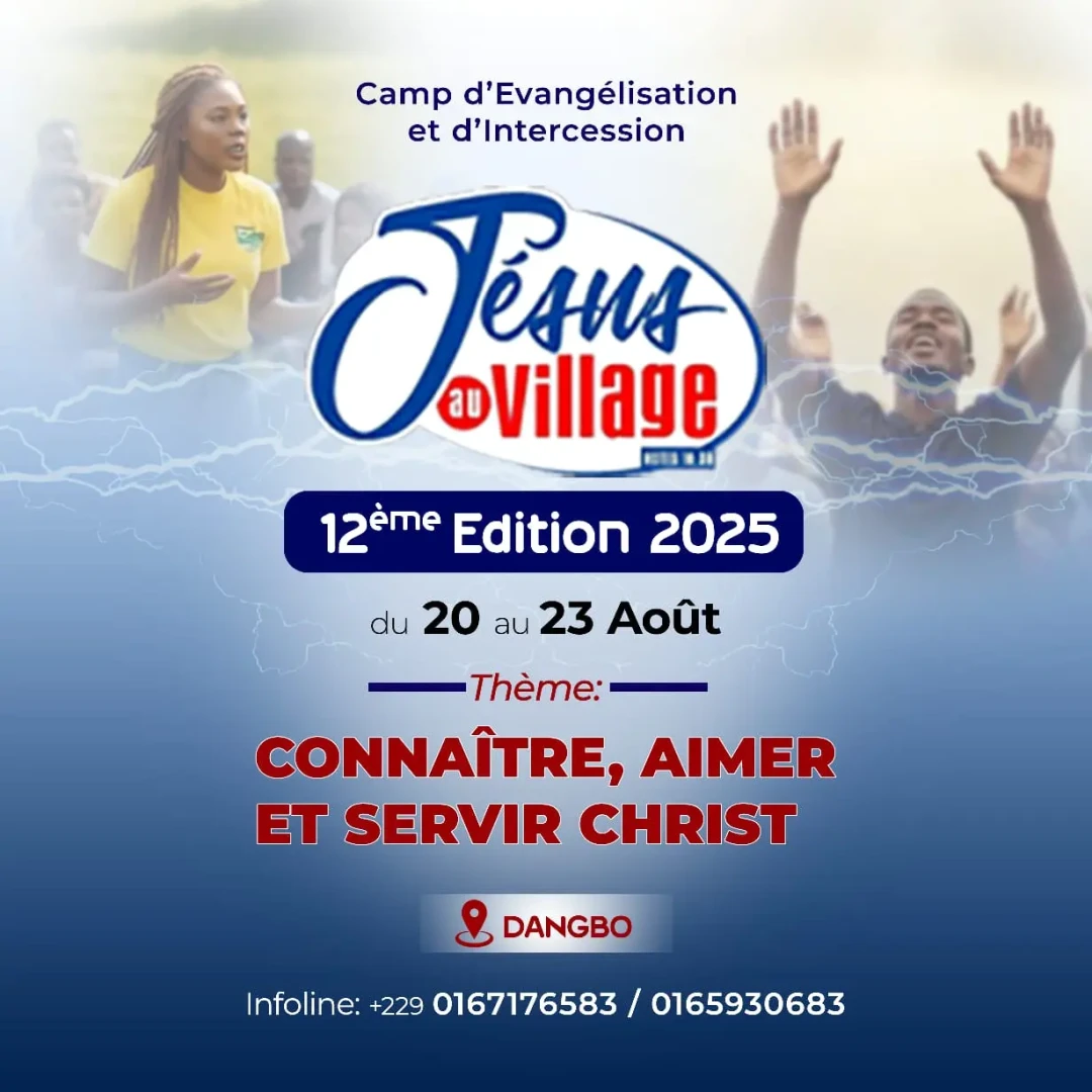 Affiche Camps JESUS au VILLAGE 2025