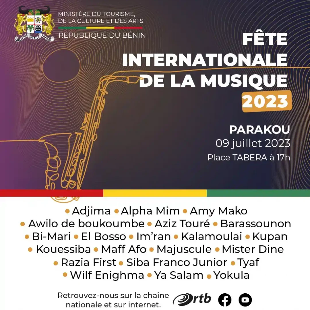 Affiche La Fête Internationale de la Musique 2023 - PARAKOU