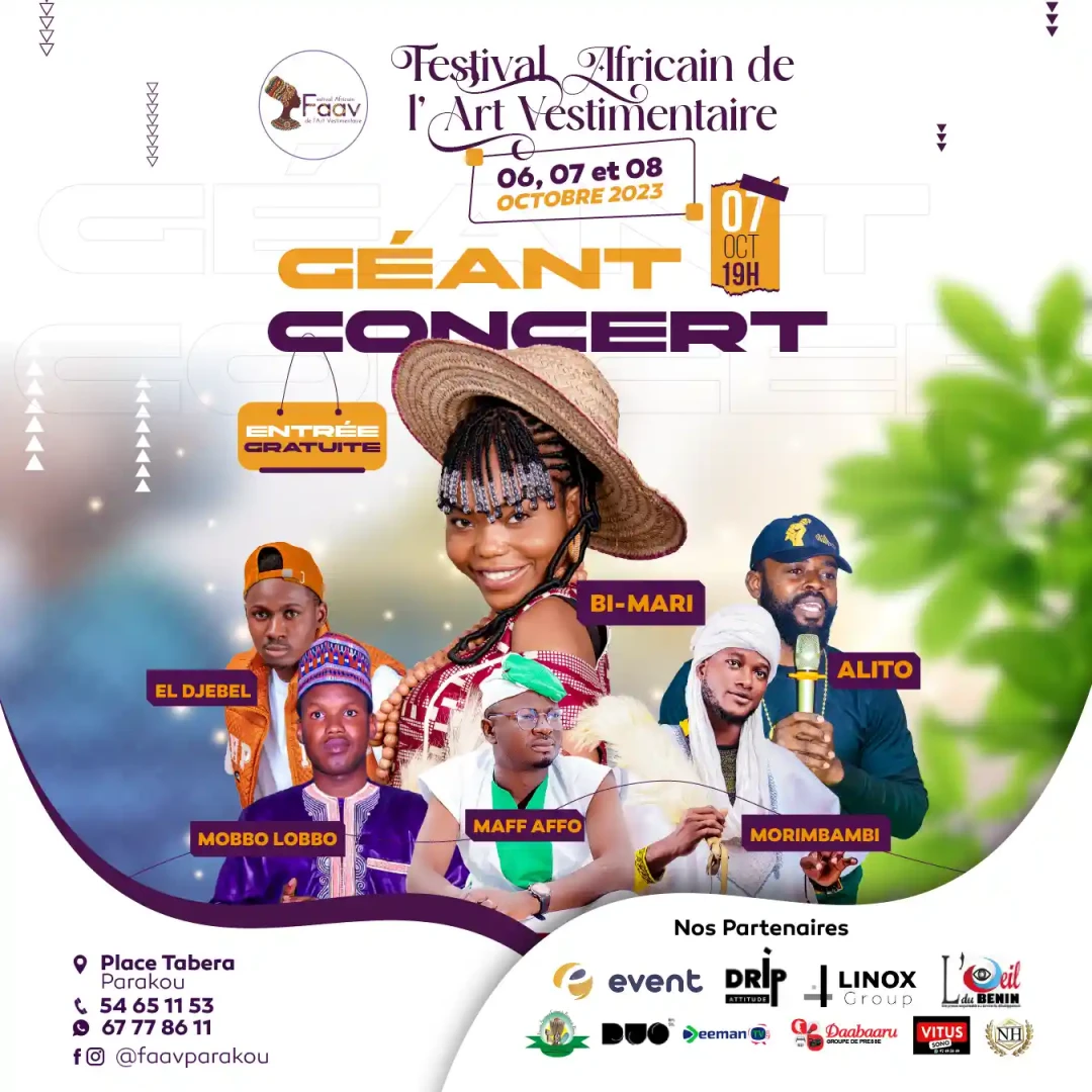 Affiche Festival Africain de l'Art Vestimentaire (FAAV) édition 2023