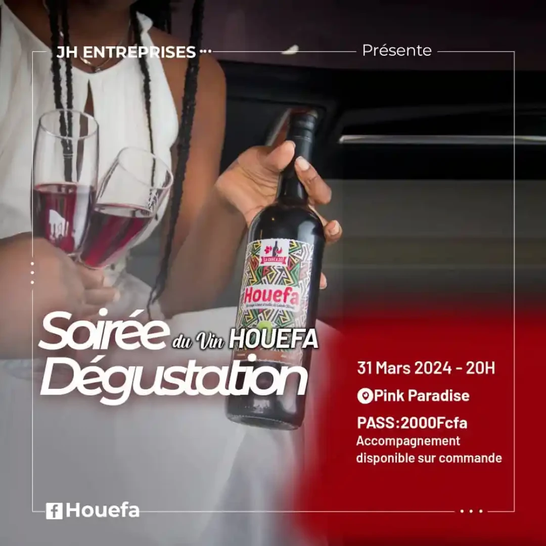 Affiche Soirée dégustation du vin Houéfa
