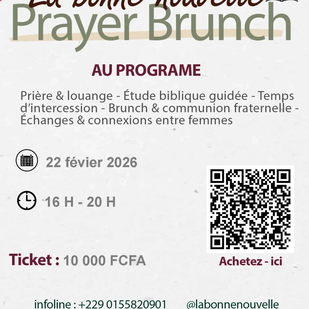 Affiche La Bonne Nouvelle : Prayer Brunch pour femmes chrétiennes