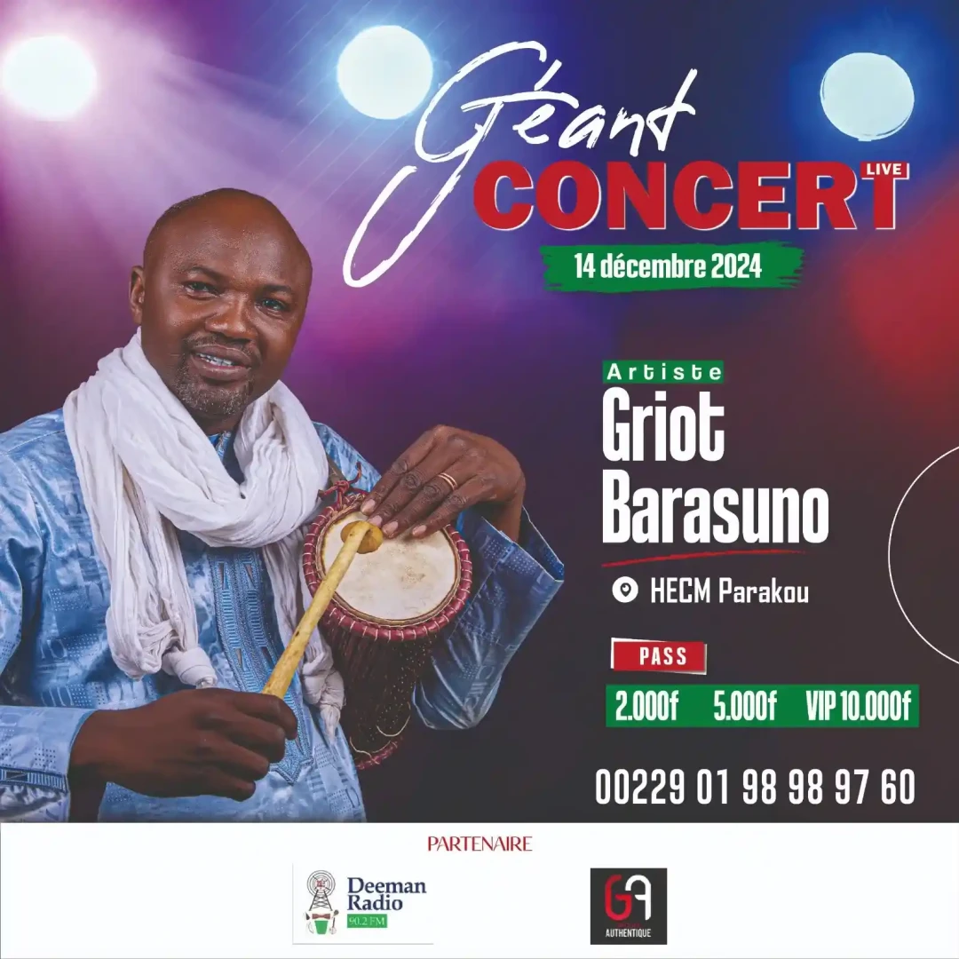 Affiche Concert Griotique 2024 - Le Griot Barasuno
