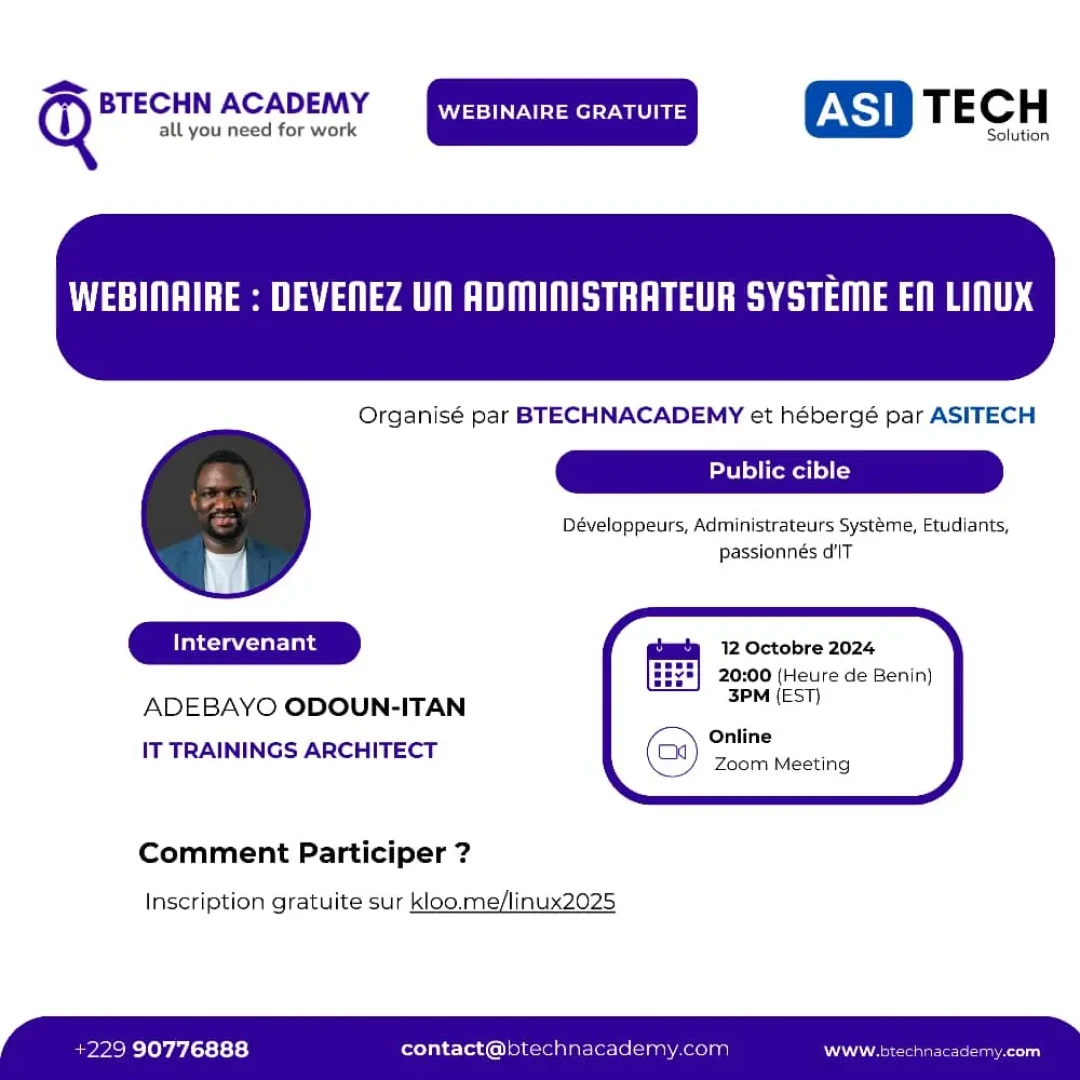 Affiche Séminaires Linux administrateur