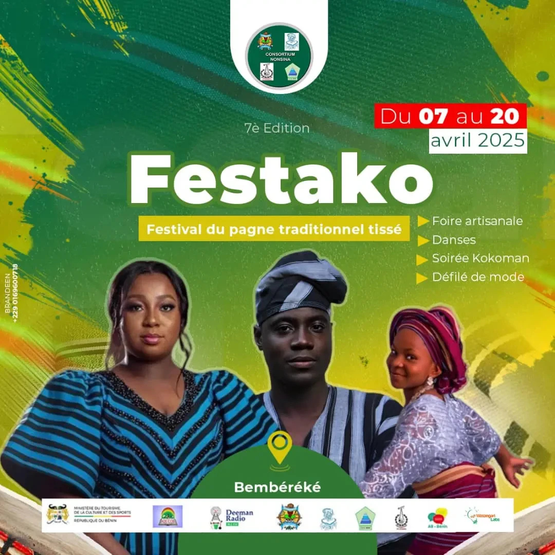 Affiche Festako 2025 - Festival du pagne traditionnel tissé