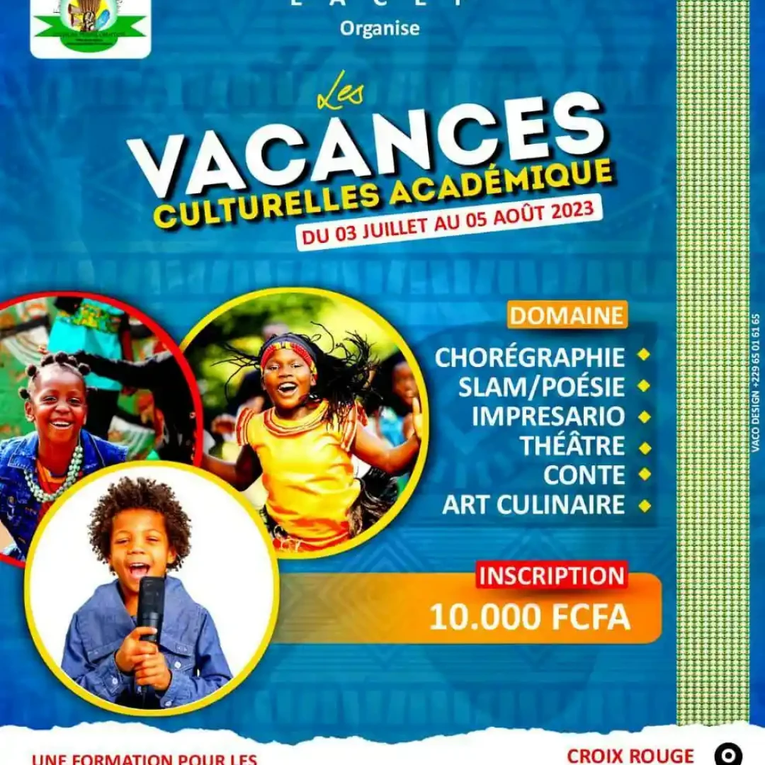 Affiche Vacances culturelles academiques pour les enfants de 4ans a 16ans