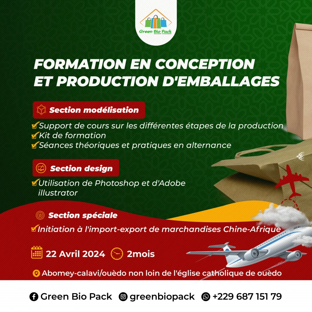 Affiche FORMATION EN CONCEPTION ET MODELISATION D'EMBALLAGES