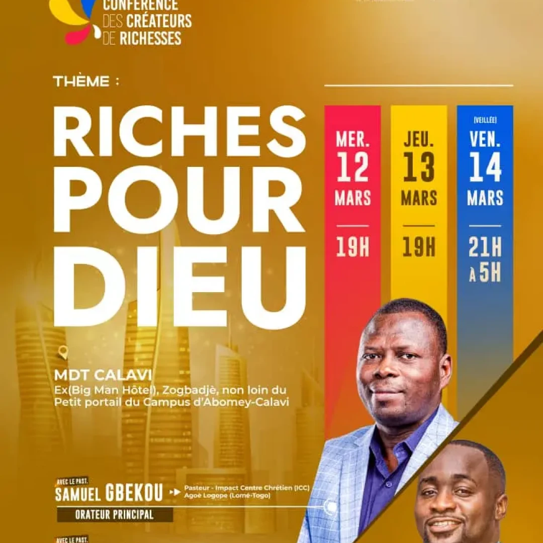 Affiche CONFERENCE DES CREATEURS DE RICHESSE