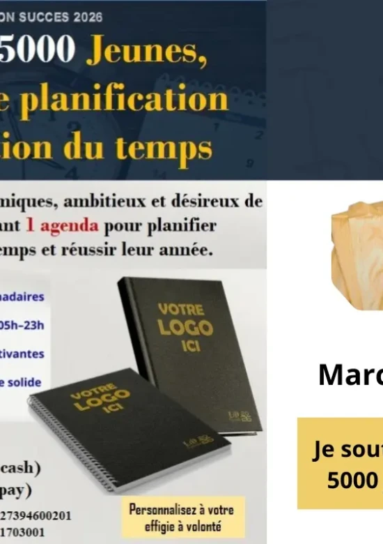 5.000 Agendas pour 5.000 Jeunes – Bâtir l’avenir par l’organisation
