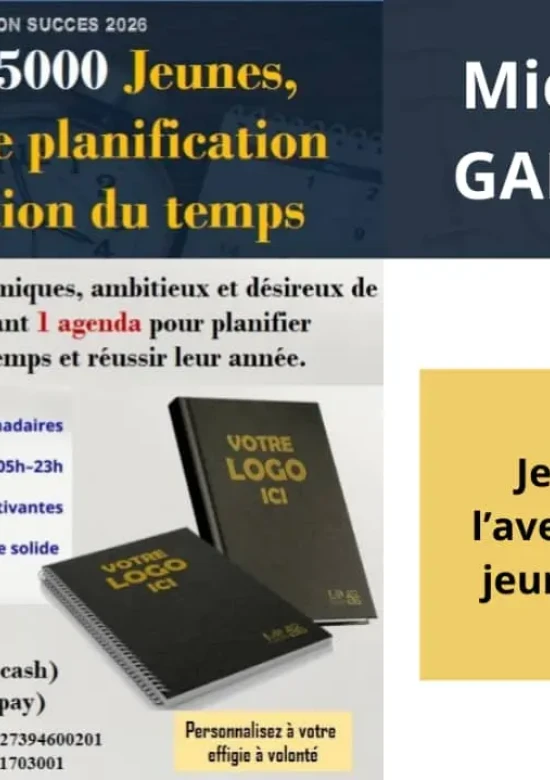5.000 Agendas pour 5.000 Jeunes – Bâtir l’avenir par l’organisation