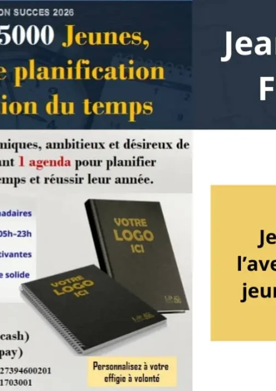 5.000 Agendas pour 5.000 Jeunes – Bâtir l’avenir par l’organisation