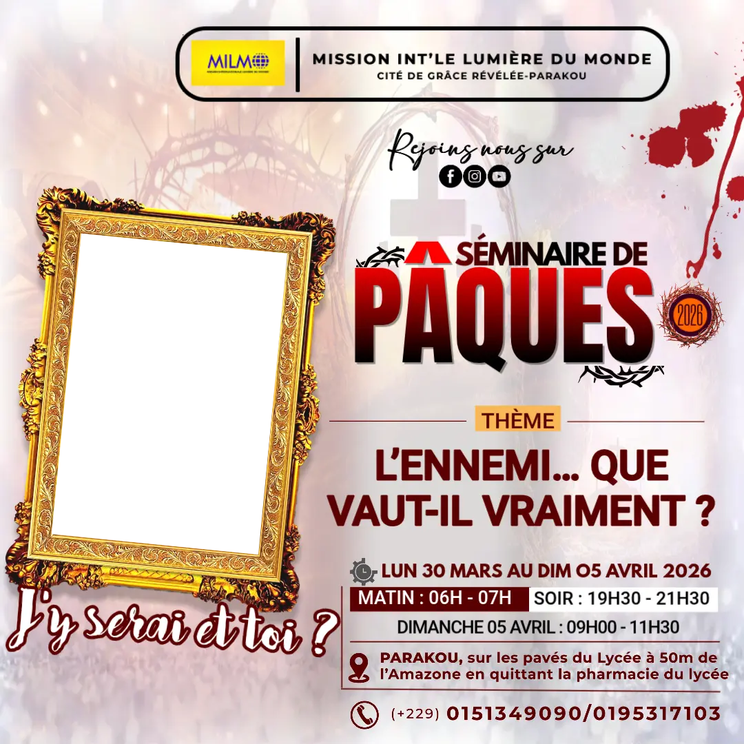 SEMINAIRE DE PÂQUES 2026 - MILMO PARAKOU